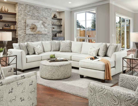 Pocklington Ivory Sectional by Furniture of America at Eve Furniture