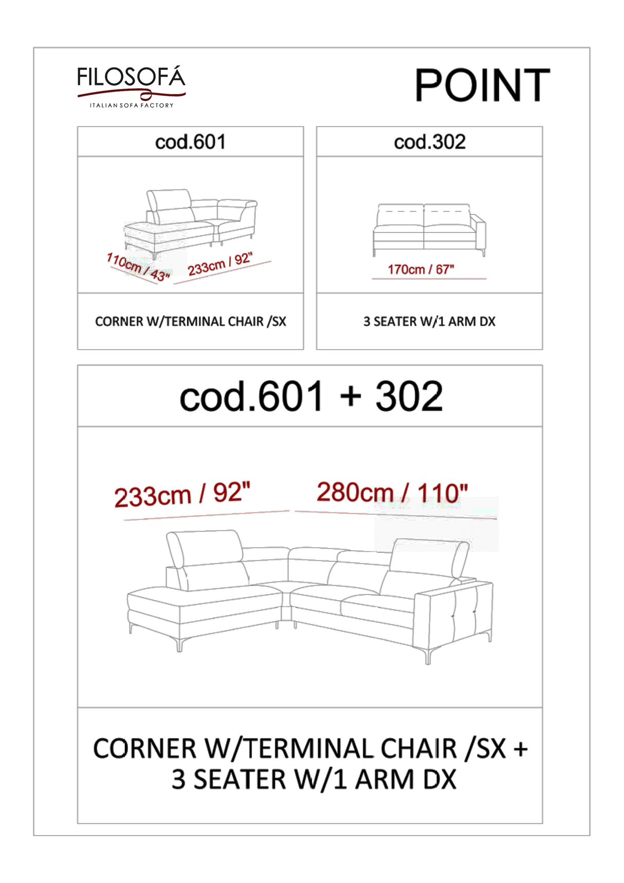 Point Left Sectional by ESF Furniture at Eve Furniture