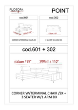 Point Left Sectional by ESF Furniture at Eve Furniture