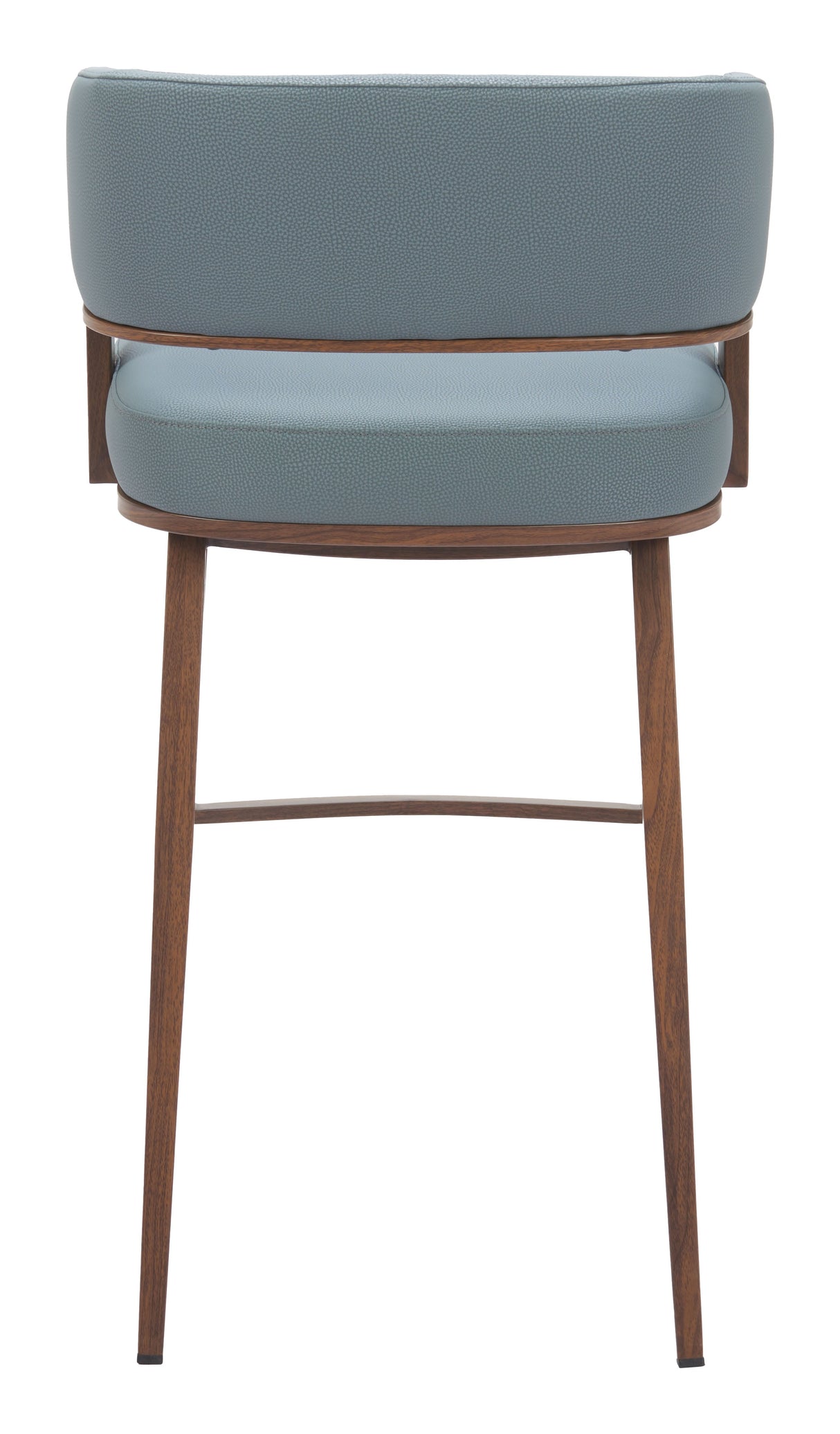 Poise Azure Gray & Walnut Barstool by Zuomod at Eve Furniture
