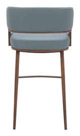 Poise Azure Gray & Walnut Barstool by Zuomod at Eve Furniture