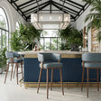 Poise Azure Gray & Walnut Barstool by Zuomod at Eve Furniture