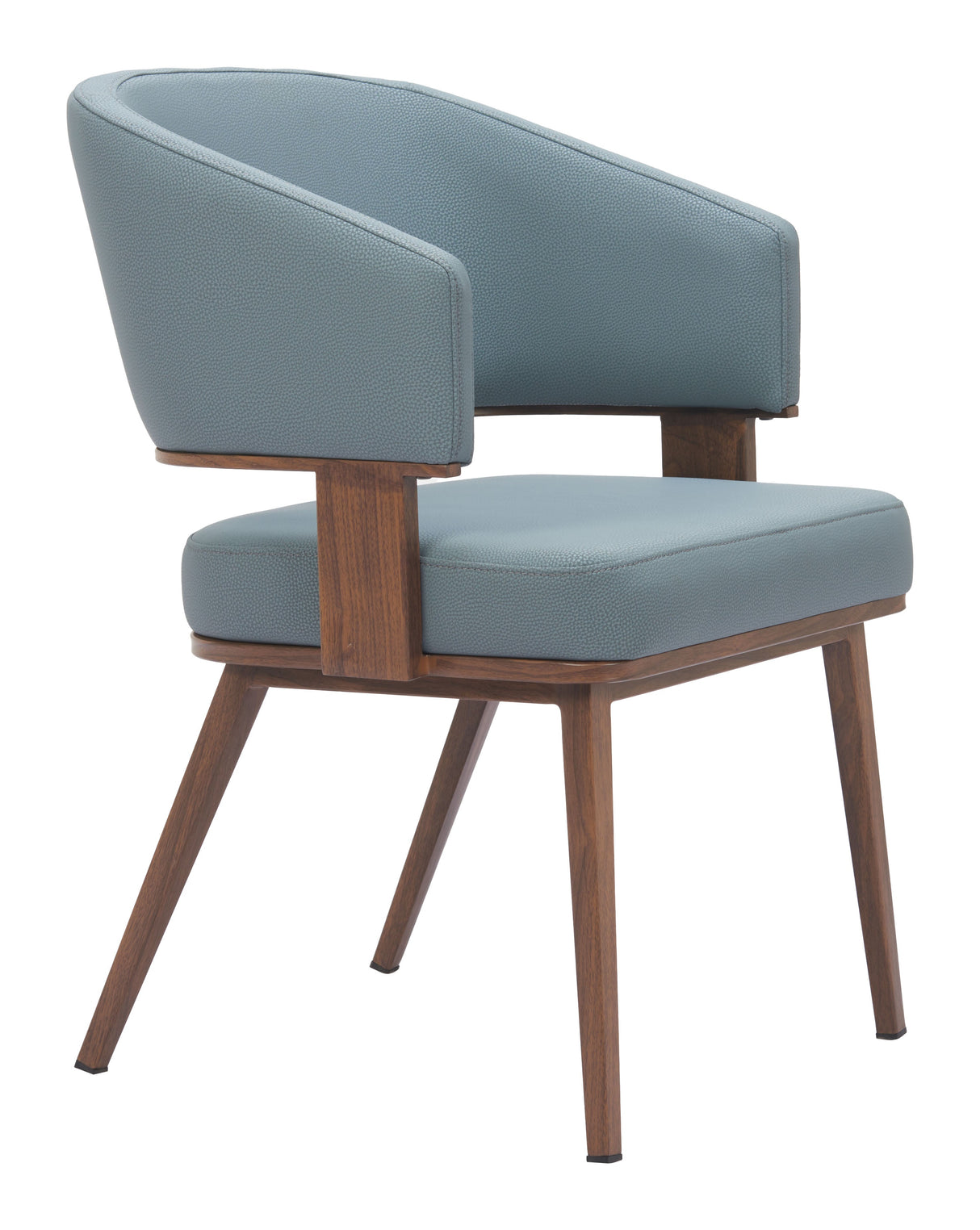 Poise Azure Gray & Walnut Dining Chair by Zuomod at Eve Furniture