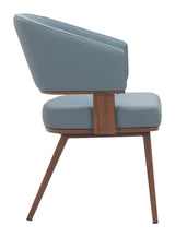 Poise Azure Gray & Walnut Dining Chair by Zuomod at Eve Furniture