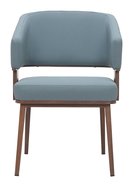 Poise Azure Gray & Walnut Dining Chair by Zuomod at Eve Furniture