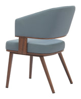 Poise Azure Gray & Walnut Dining Chair by Zuomod at Eve Furniture