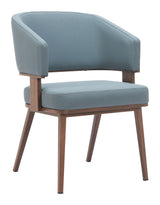 Poise Azure Gray & Walnut Dining Chair by Zuomod at Eve Furniture