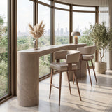 Poise Barstool Brown & Walnut by Zuomod at Eve Furniture