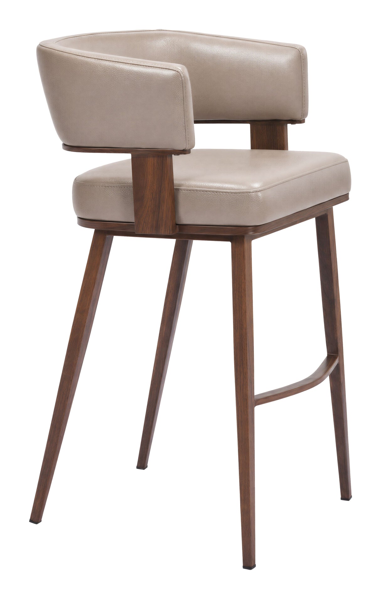 Poise Barstool Brown & Walnut by Zuomod at Eve Furniture