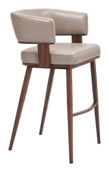 Poise Barstool Brown & Walnut by Zuomod at Eve Furniture