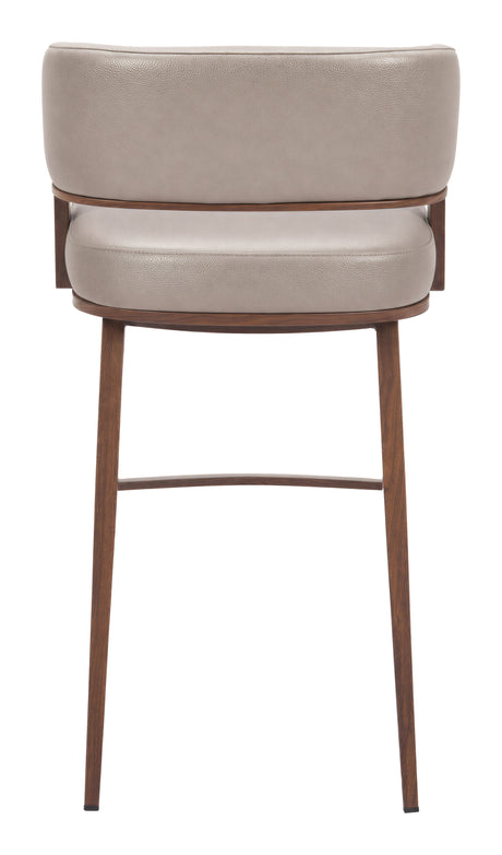 Poise Barstool Brown & Walnut by Zuomod at Eve Furniture