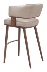 Poise Barstool Brown & Walnut by Zuomod at Eve Furniture