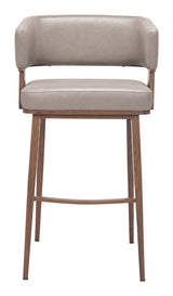 Poise Barstool Brown & Walnut by Zuomod at Eve Furniture