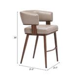 Poise Counter Stool Brown & Walnut by Zuomod at Eve Furniture