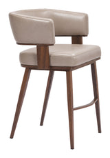 Poise Counter Stool Brown & Walnut by Zuomod at Eve Furniture