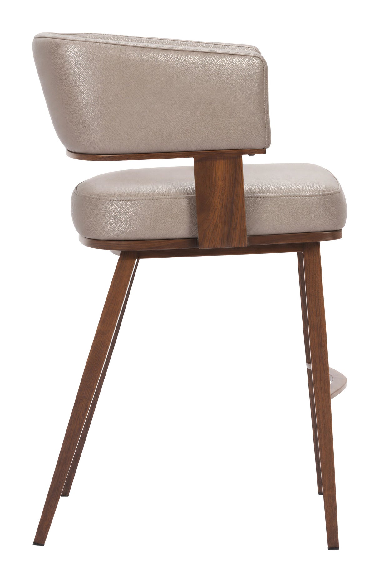 Poise Counter Stool Brown & Walnut by Zuomod at Eve Furniture