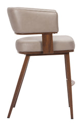 Poise Counter Stool Brown & Walnut by Zuomod at Eve Furniture