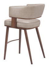 Poise Counter Stool Brown & Walnut by Zuomod at Eve Furniture