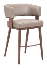 Poise Counter Stool Brown & Walnut by Zuomod at Eve Furniture