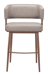 Poise Counter Stool Brown & Walnut by Zuomod at Eve Furniture