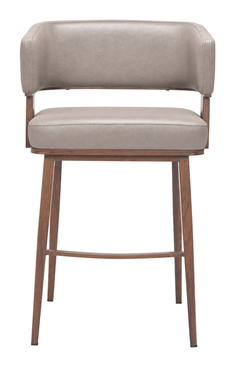 Poise Counter Stool Brown & Walnut by Zuomod at Eve Furniture