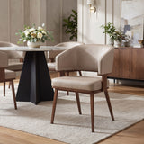 Poise Dining Chair Brown & Walnut by Zuomod at Eve Furniture
