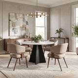Poise Dining Chair Brown & Walnut by Zuomod at Eve Furniture