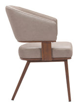 Poise Dining Chair Brown & Walnut by Zuomod at Eve Furniture