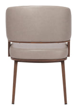 Poise Dining Chair Brown & Walnut by Zuomod at Eve Furniture