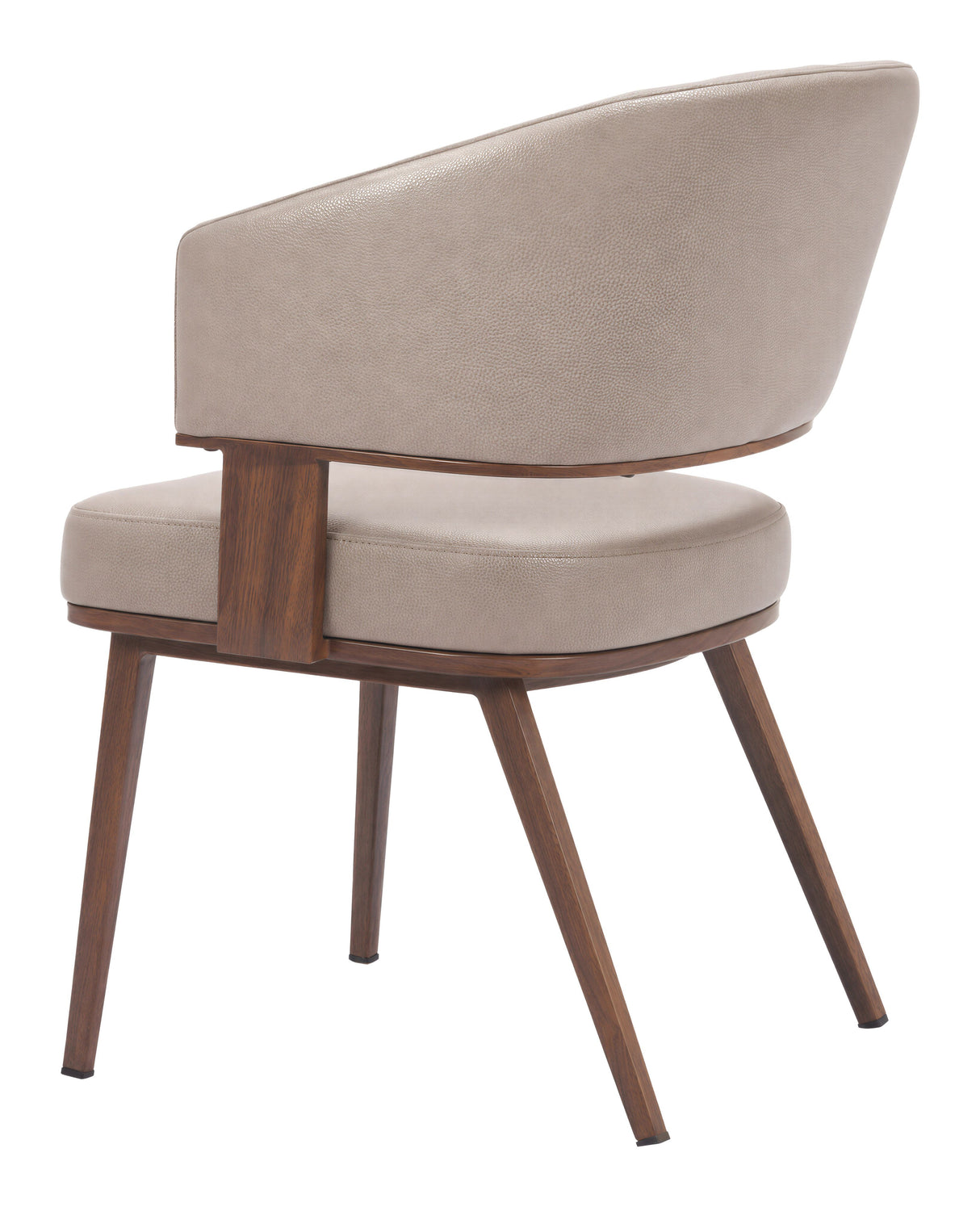 Poise Dining Chair Brown & Walnut by Zuomod at Eve Furniture
