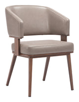 Poise Dining Chair Brown & Walnut by Zuomod at Eve Furniture
