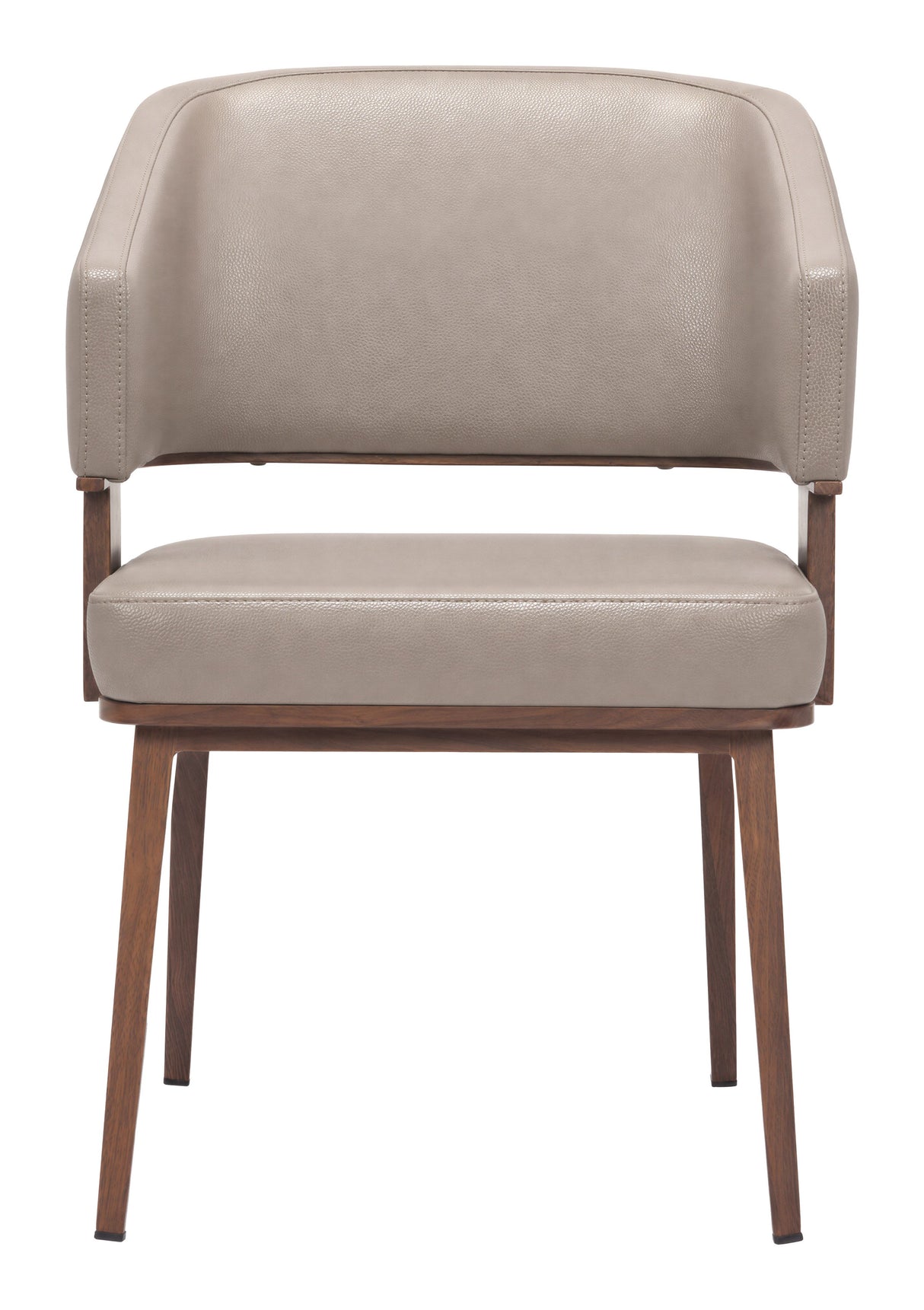 Poise Dining Chair Brown & Walnut by Zuomod at Eve Furniture