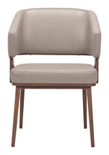 Poise Dining Chair Brown & Walnut by Zuomod at Eve Furniture