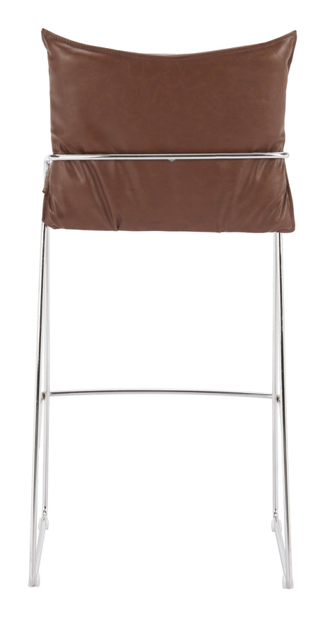 Pola Brown Barstool by Zuomod at Eve Furniture