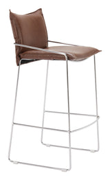 Pola Brown Barstool by Zuomod at Eve Furniture