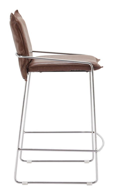 Pola Brown Counter Stool by Zuomod at Eve Furniture