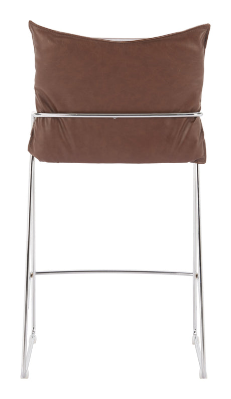 Pola Brown Counter Stool by Zuomod at Eve Furniture