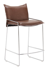 Pola Brown Counter Stool by Zuomod at Eve Furniture