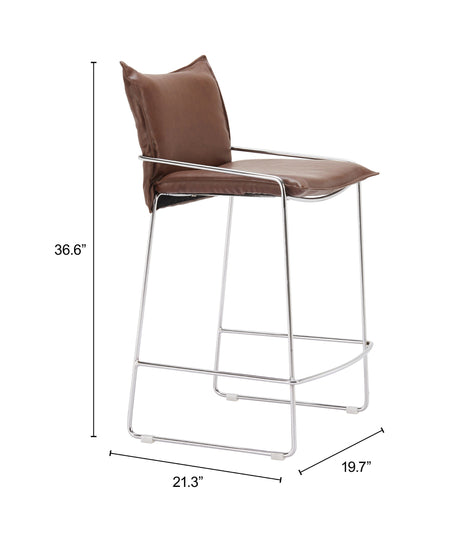 Pola Brown Counter Stool by Zuomod at Eve Furniture