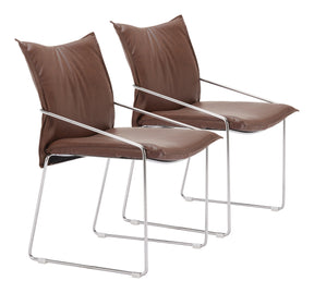 Pola Brown Dining Chair (Set of 2) by Zuomod at Eve Furniture