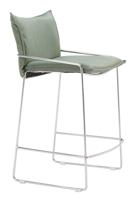 Pola Green Counter Stool by Zuomod at Eve Furniture