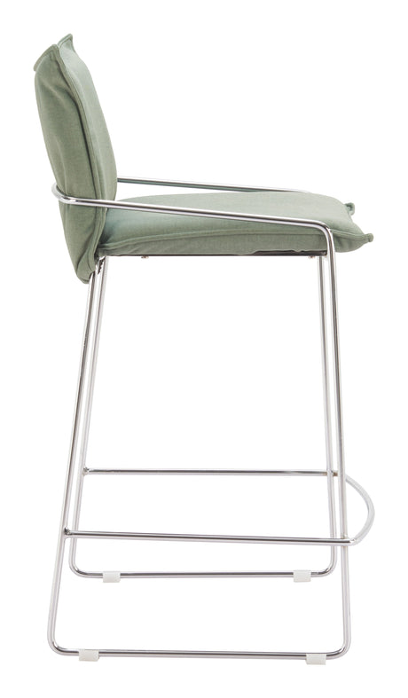 Pola Green Counter Stool by Zuomod at Eve Furniture
