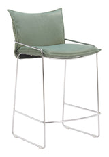 Pola Green Counter Stool by Zuomod at Eve Furniture