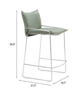 Pola Green Counter Stool by Zuomod at Eve Furniture