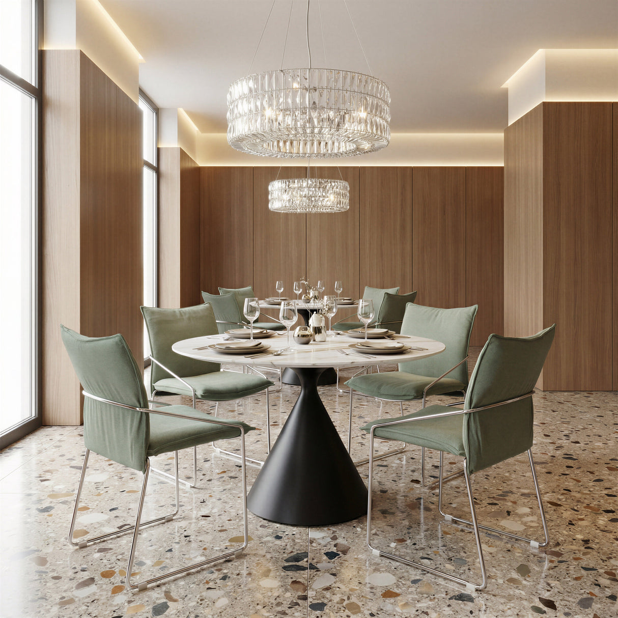 Pola Green Dining Chair (Set of 2) by Zuomod at Eve Furniture