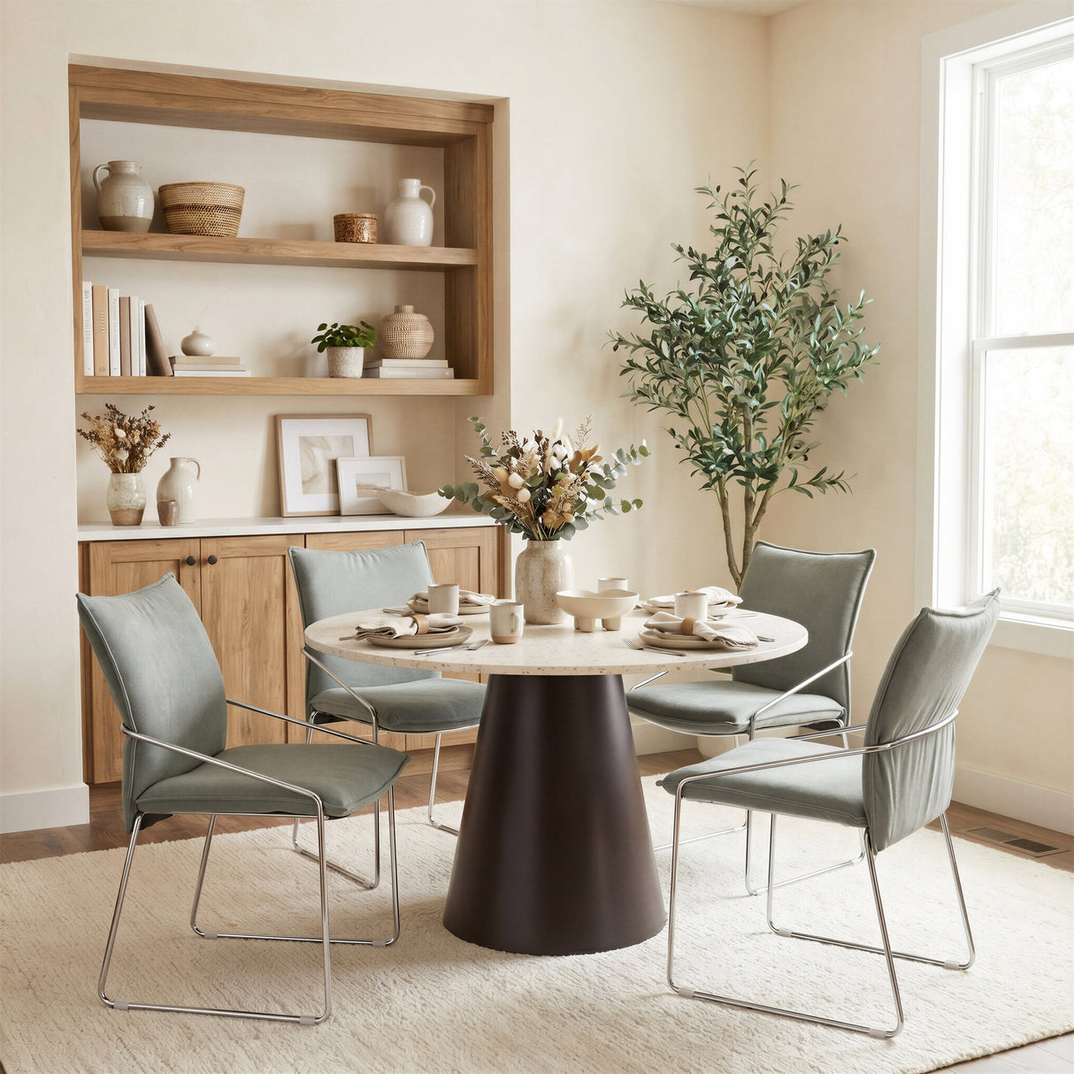 Pola Green Dining Chair (Set of 2) by Zuomod at Eve Furniture