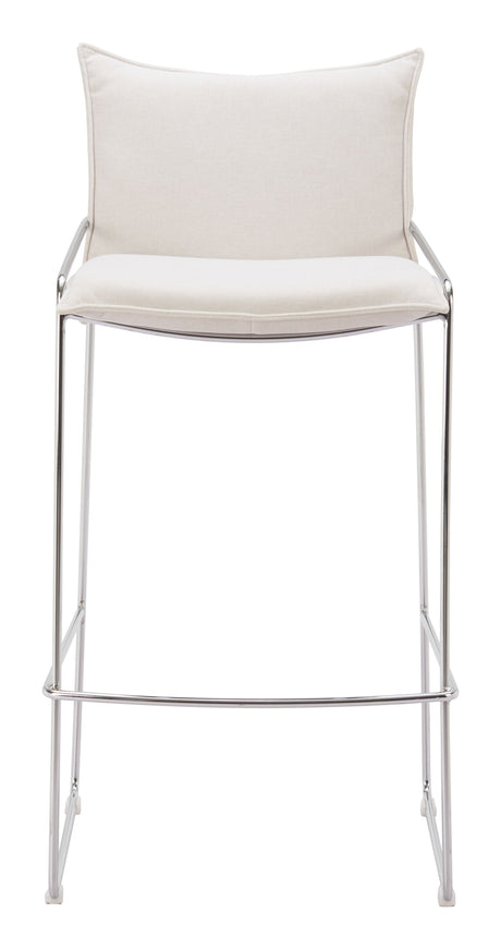 Pola White Barstool by Zuomod at Eve Furniture