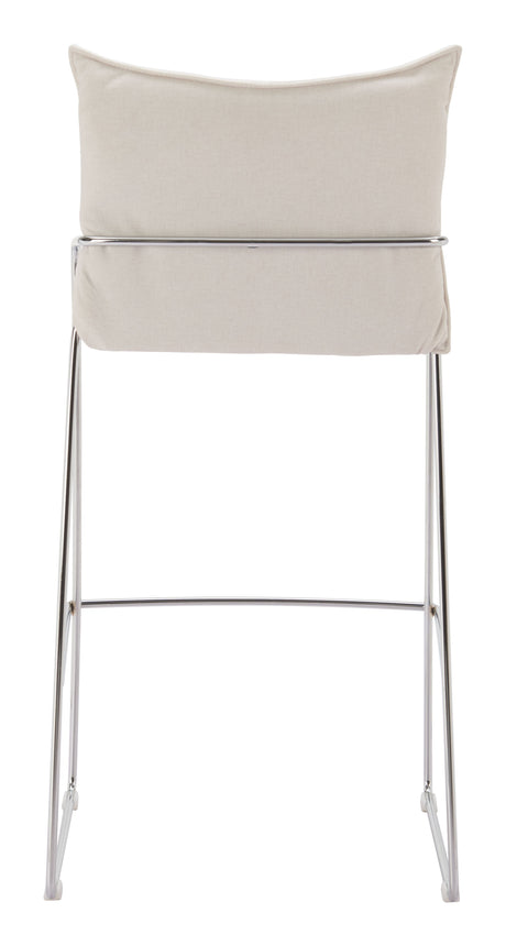 Pola White Barstool by Zuomod at Eve Furniture