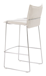 Pola White Barstool by Zuomod at Eve Furniture