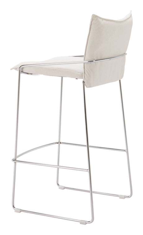 Pola White Barstool by Zuomod at Eve Furniture